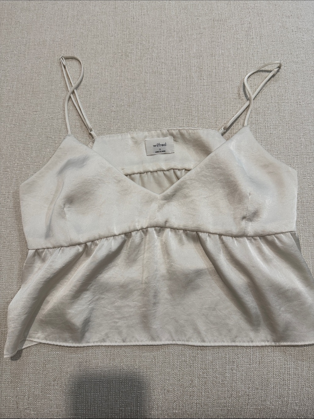 Aritzia (Wilfried) White Satin Cami